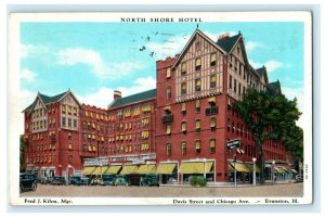North Shore Hotel Evanston Illinois 1933 Fort Wayne Indiana Antique Postcard
