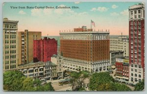 Columbus Ohio~State Capital Dome~c1910 Postcard