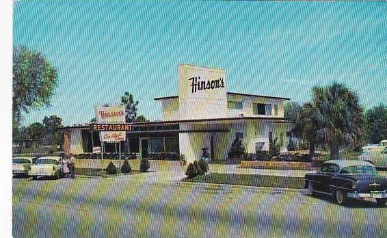 Florida Homhsassa Springs Hinsons Restaurant And Cocktail Lounge 1962