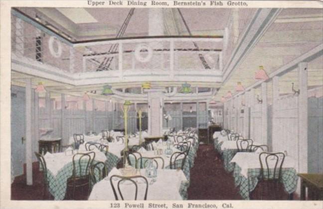 California San Francisco Upper Deck Dining Room Interior Bernstein's Fish Gro...