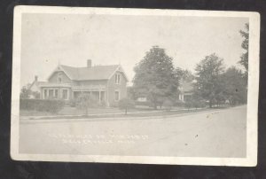 RPPC  DECKERVILLE MICHIGAN RESIDENCE MINDEN STREET SCENE REAL PHOTO POSTCARD