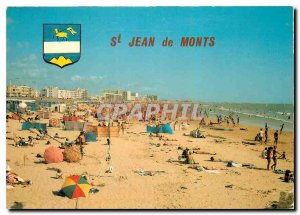 Modern Postcard Saint Jean de Monts Beach