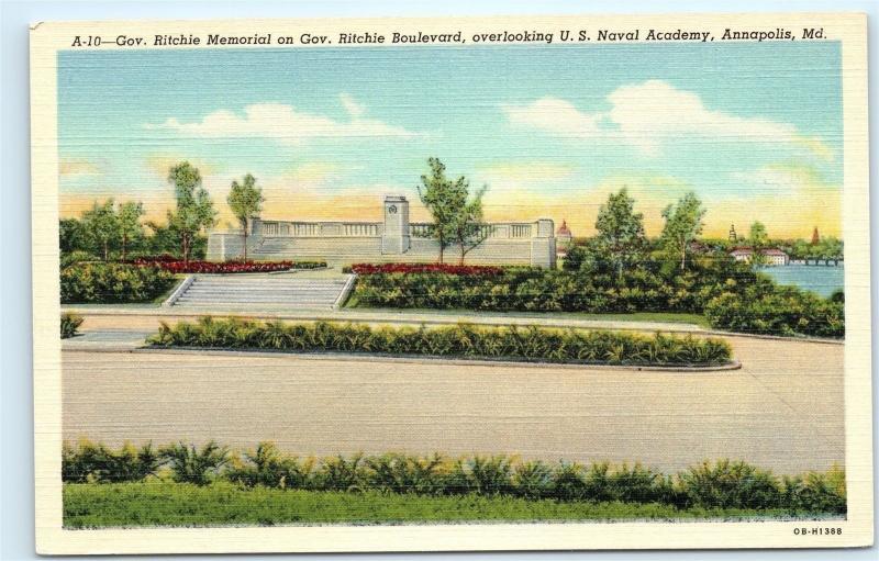 *Gov Ritchie Memorial Gov. Ritchie Boulevard U.S. Naval Academy Annapolis MD B69