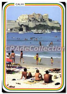 Postcard Modern Calvi The Beach And The Citadel