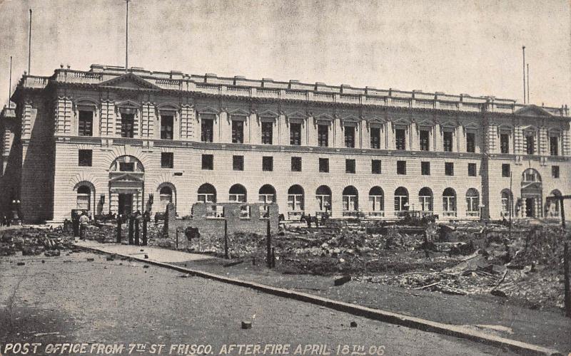 Post Office from 7th Street San Francisco, CA, After Fire, April 18,1906, Unused