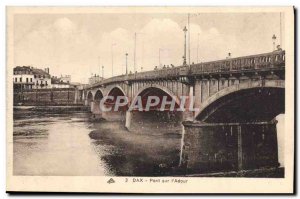 Old Postcard Dax Bridge On I & # 39Adour