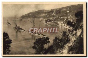 Old Postcard Villefranche La Rade Boat