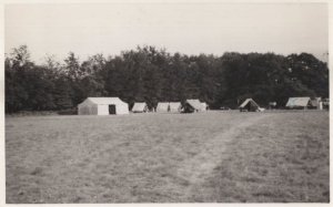 Girl Guides Tents at Dudsbury Camping Site Scouts Dorset Old RPC Postcard