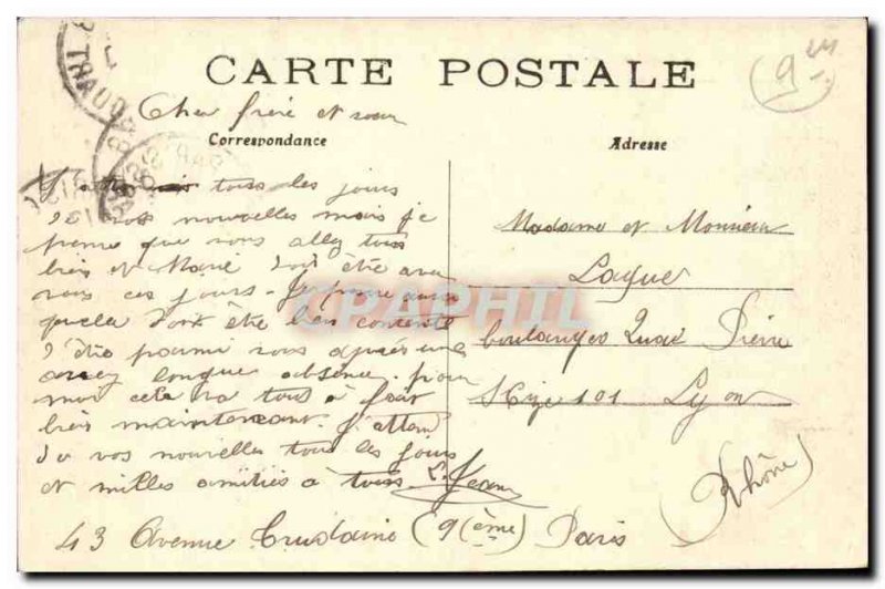 Paris Old Postcard Square d & # 39Anvers and Sacred Heart General view