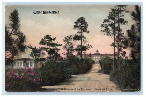 c1920's Pinehurst Hotel White Handcolored North Carolina NC Unposted Postcard