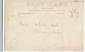 Hampshire; Rood, (Outside Wall), Romsey Abbey RP PPC, Unposted, c 1920's