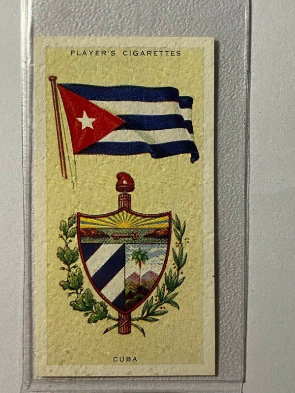 CIGARETTE CARD - PLAYERS NATIONAL FLAGS #11 CUBA       (UU167)