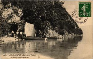 CPA AIX-les-BAINS Le Lac du BOURGET et la Grotte de Lamartine (681844)