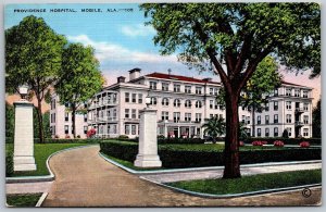 Vtg Mobile Alabama AL Providence Hospital St Vincent de Paul 1940s View Postcard