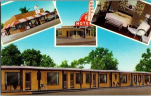 Multi View, Rhodes Motel North Little Rock AR Vintage Postcard C52