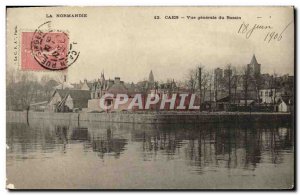 Old Postcard Caen General view Basin