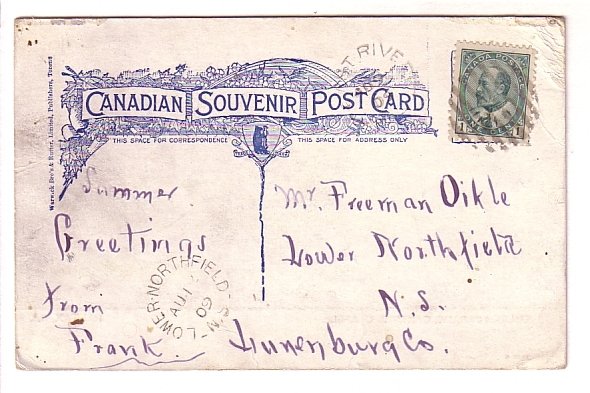 Church Parade, Garrison Chapel Halifax Nova Scotia Warwick Used 1909 Cork Cancel