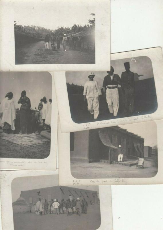 Lot 5 real photo postcards French West Africa ( AOF ) Sudan colonial Africa rare