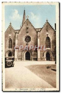 Old Postcard Chantonnay Vendee the church