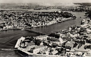 curacao, N.W.I., WILLEMSTAD, Partial View (1950s) RPPC Postcard