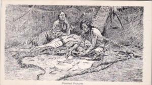 Indians Painted Pictures Etching By Charles M Russell