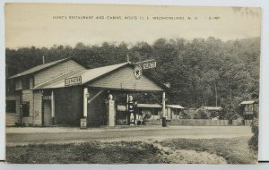 NH Hunts Restaurant Texaco Gas Pump Westmoreland Fro-Joy Coca Cola Postcard M7