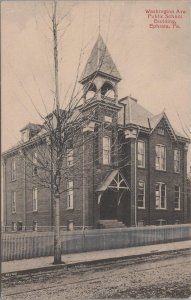 Postcard Washington Ave Public School Bldg Ephrata PA