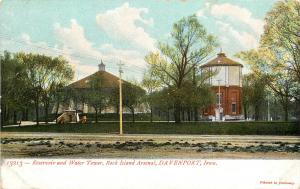 Vintage Postcard Reservoir & Water Tower Rock Island Arsenal Davenport IA Scott