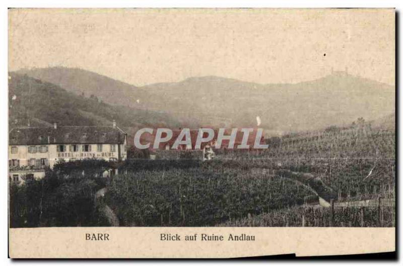 Old Postcard Barr Blick auf ruin andlau