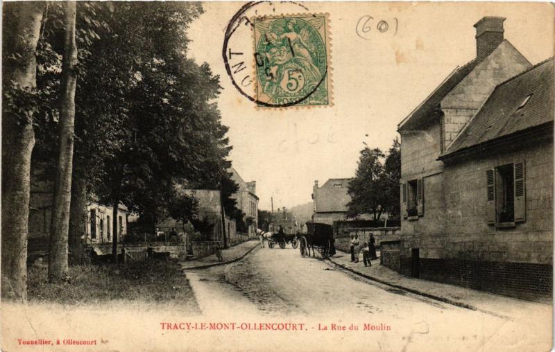 CPA TRACY-le-MONT-OLLEncourt - La Rue du Moulin (259634)