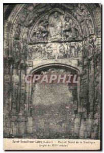 Old Postcard Saint Benoit sur Loire Loiret North Portal of the Basilica XIII ...