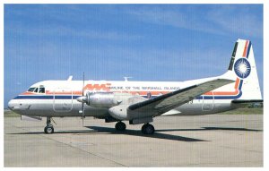 Airline of the Marshall Islands Hawker Siddeley 748 Airplane Postcard