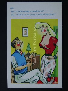 Romance I'M NOT TAKING IT LYING DOWN......Comic Postcard by Brook Co Ltd