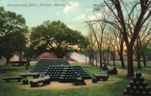 Vintage Postcard 1908 Revolutionary Relics Fortress Monroe Virginia Illustrated