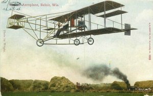 c1910 Early Aviation Aircraft Beloit Wisconsin Werner Wright Postcard