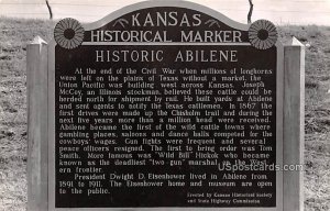 Kansas Historical Marker - Abilene