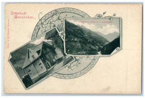 c1905 Orischaft Buchboden Austria Multiview Flowers Antique Unposted Postcard