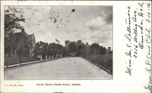 Omaha Nebraska NE  Street Scene c1900s-20s Postcard