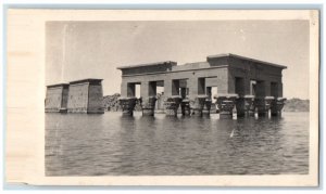 c1920's Temple Of Goddess Isis View Assouan Egypt RPPC Unposted Postcard