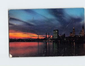 Postcard Midtown Manhattan Skyline & U.N Building form Long island City New York