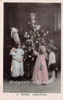 Santa Claus Christmas Real Photo 1908 light crease left and right top corners