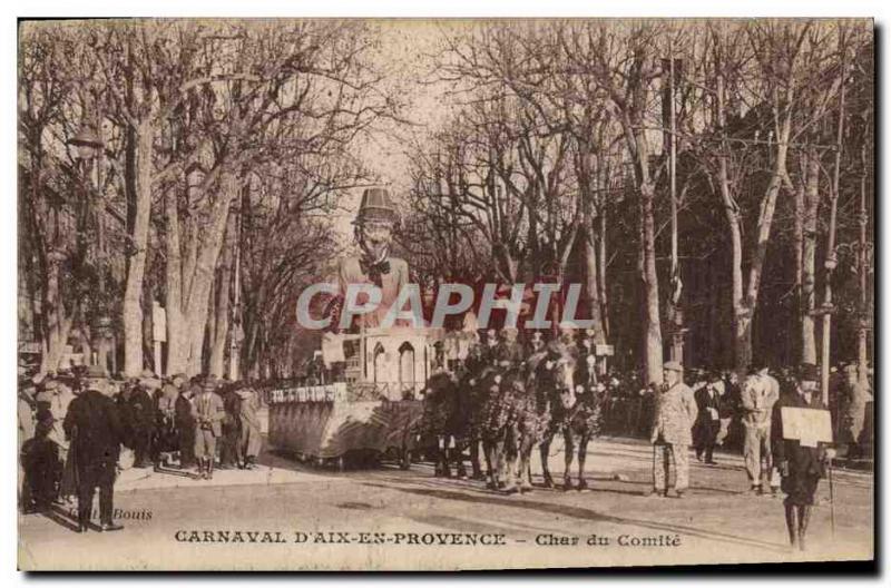 Old Postcard Carnival in Provence & # 39Aix Char committee