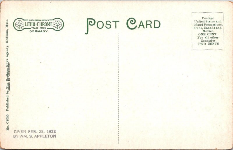 Norfolk County Jail, Dedham MA Vintage Postcard R68