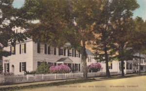 Postcard Summer Home Mr Otis Skinner Woodstock VT