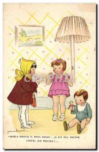 Old Postcard Fantasy Children Doll Jean Cheval What worries he gives us