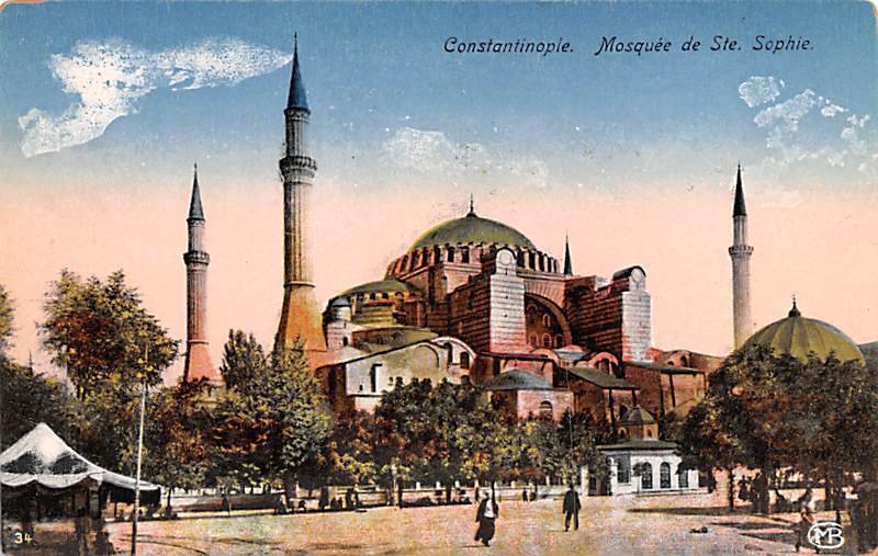 Mosquee de Ste Sophie Constantinople Turkey Unused 