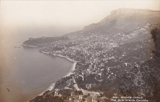 Monaco Monte Carlo Vue de la Grande Corniche Real Photo