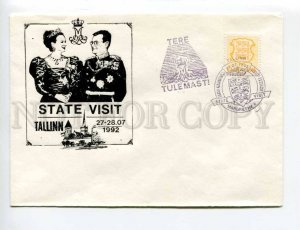 406563 ESTONIA 1992 year State Visit Margrethe II Talinn COVER