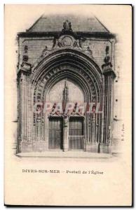 Old Postcard Dives sur Mer Portal & # 39eglise