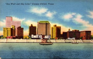 Texas Corpus Christi Sea Wall and Sky Line